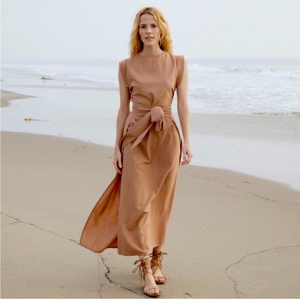 Doen Ash wrap dress in Adobe XS NWOT